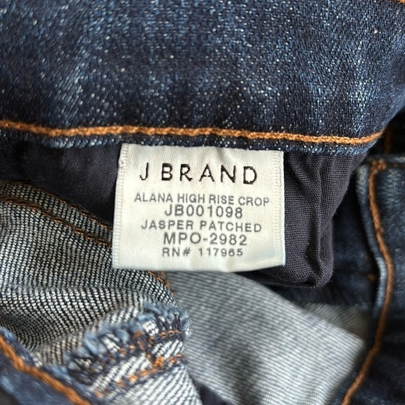 NWT J Brand | Alana High Rise Cropped Jasper Patched Denim Jeans; Size 30 - Picture 17 of 17